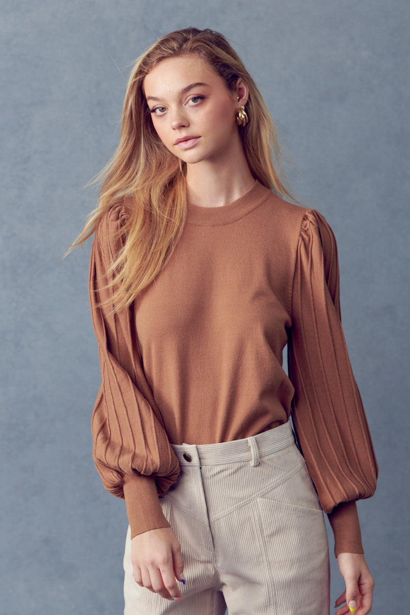 Statement Sleeve Sweater Clayborn Collection