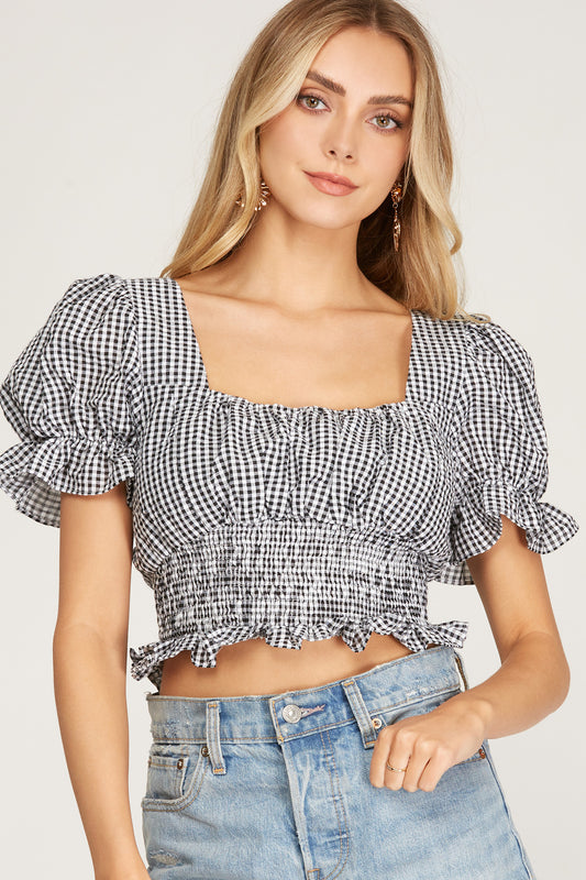 Gingham Picnic Top