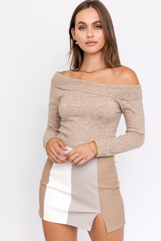 Off Shoulder Sweater