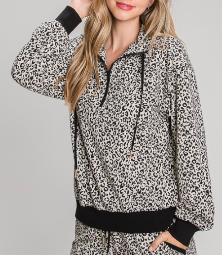 Cheetah Quarter Zip