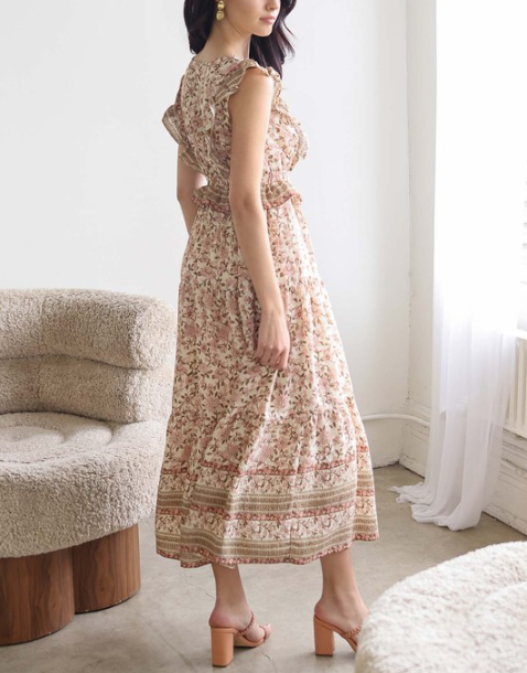 Paisley Printed Midi Dress