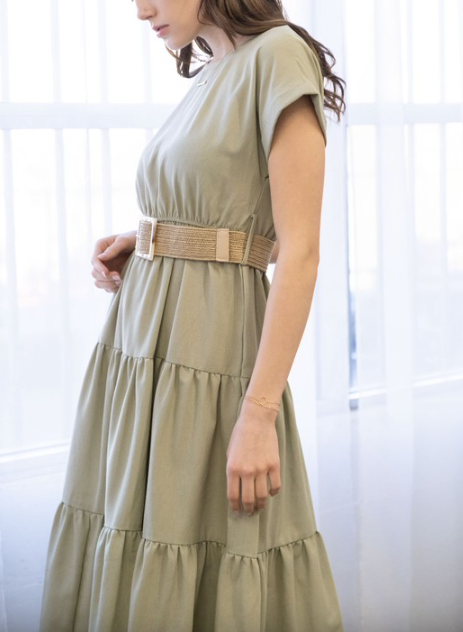 Safari Midi Dress with Belt